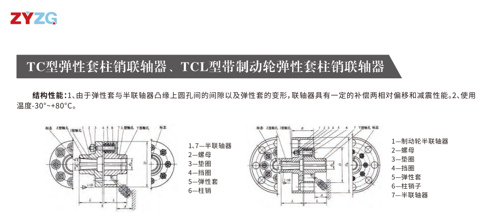 TCL型帶制動輪彈性套柱銷聯軸器